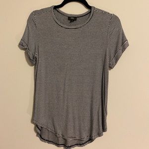 Black and White Striped Tee
